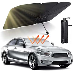 Universal Car Windshield Umbrella Sun Shade | Foldable | UV Reflection | Silver