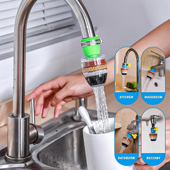 6-Layer Water Filter Tap Purifier – Medical Stone Faucet Nozzle for Kitchen