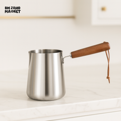STAINLESS STEEL MILK SAUCEPAN 304  – ANTI-OVERFLOW EDGE INTERNAL SCALE