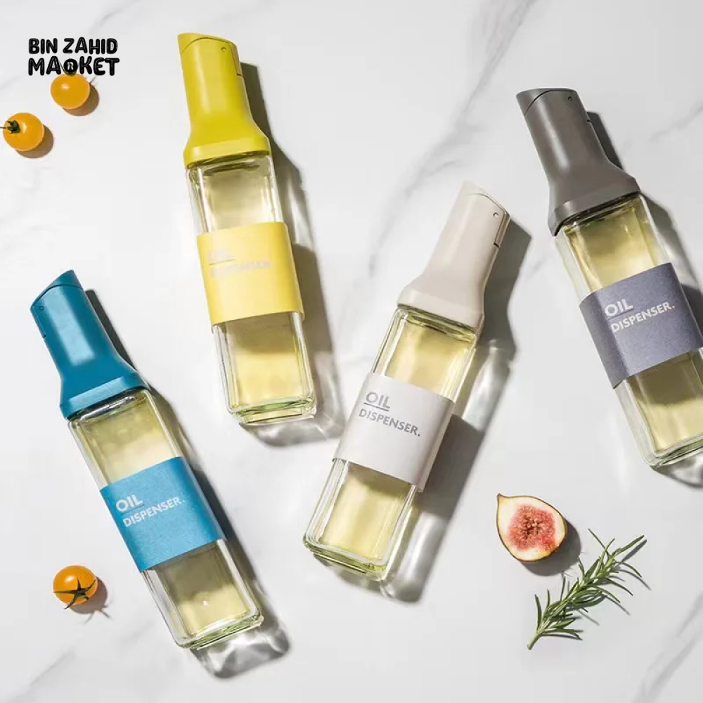 TRANSPARENT GLASS OLIVE OIL BOTTLE LEAK-PROOF MULTIFUNCTIONAL STORAGE BOTTLE